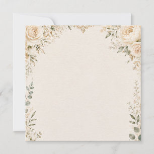 Elegante Botanik auf Vintage-Handmade-Papier Dankeskarte