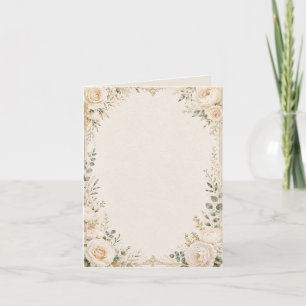 Elegante Botanik auf Vintage-Handmade-Papier Feiertagskarte