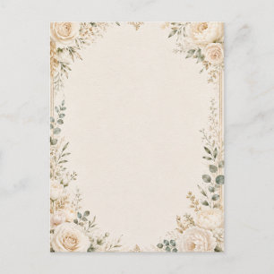 Elegante Botanik auf Vintage-Handmade-Papier Feiertagspostkarte