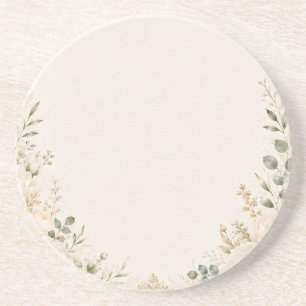 Elegante Botanik auf Vintage-Handmade-Papier Getränkeuntersetzer