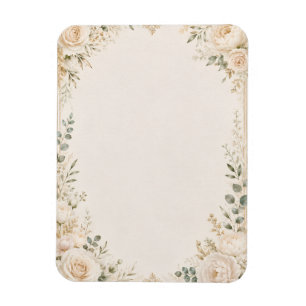 Elegante Botanik auf Vintage-Handmade-Papier Magnet