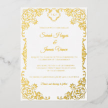 Elegante Botanik mit echtem Goldfolie