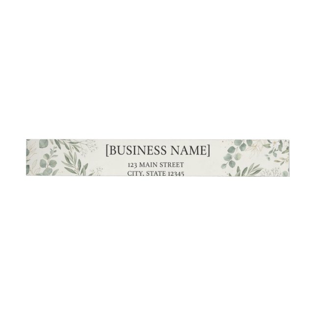 Elegante botanische Absender-Adressetiketten | Per (Person)