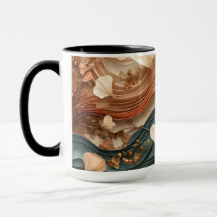 ✨Elegante botanische abstrakte Papier-Schicht-Kuns Tasse