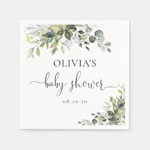 Elegante botanische Baby-Party-Papier-Servietten Serviette