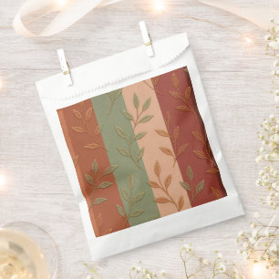 Elegante Botanische Blätter Erdtöne-Kollektion Geschenktütchen