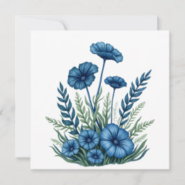 Elegante botanische Blumen-Einladung Einladung