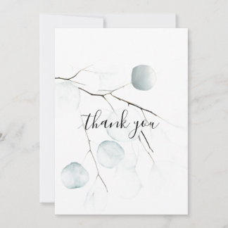 Elegante Botanische Dankeskarten für die Hochzeit Dankeskarte
