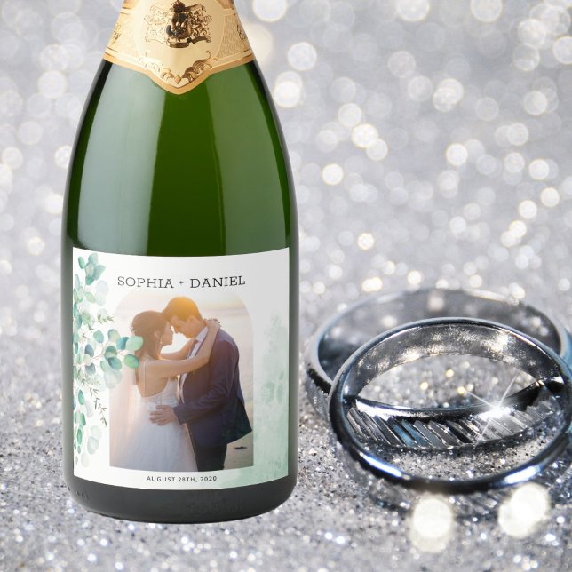 Elegante botanische Eukalyptus-Blätter Foto Hochze (Von Creator hochgeladen)