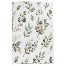 Elegante botanische Eukalyptus-Mittelgeschenktasch