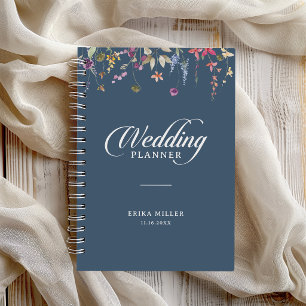 Elegante botanische florale Kalligrafie-Hochzeit  Planer