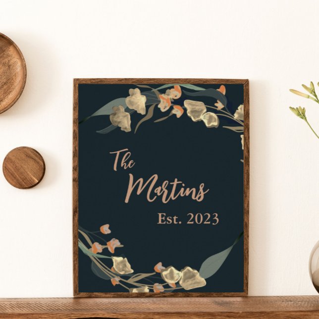 Elegante Botanische Flotte Beige Poster (Von Creator hochgeladen)