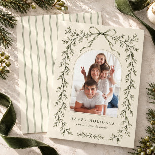 Elegante Botanische Fotografie der Familie mit Sal Feiertagskarte