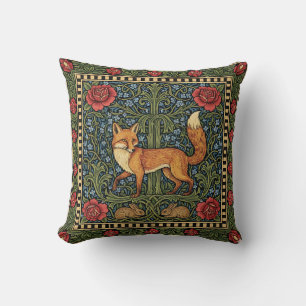 Elegante Botanische Fox William Morris Inspiration Kissen