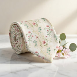 Elegante botanische Frühlingsblumen Krawatte