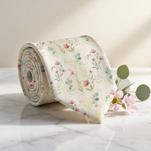 Elegante botanische Frühlingsblumen Krawatte