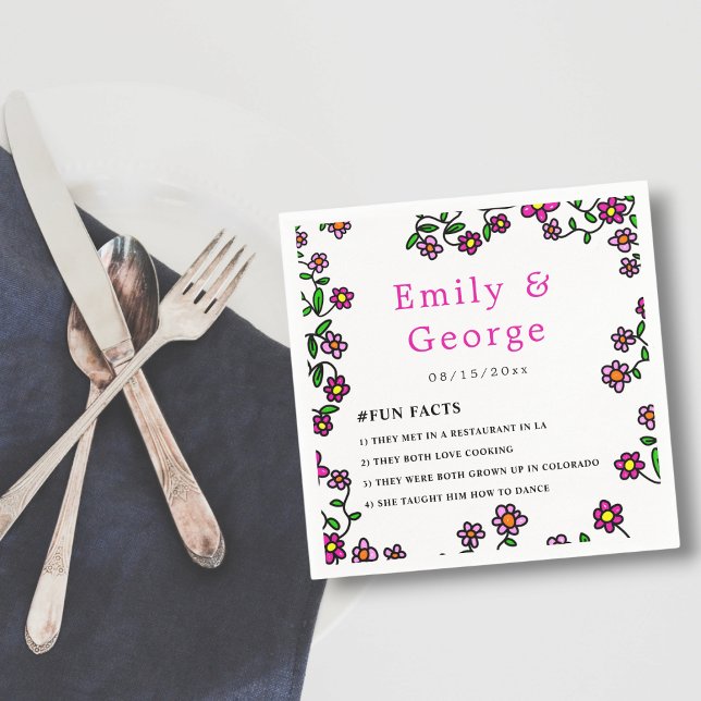 Elegante Botanische Gartenanlagen Blume Blumenzehe Serviette (Von Creator hochgeladen)