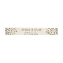 Elegante botanische Geschäftsrücksendeadressetiket