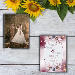 elegante botanische Hochzeit Flyer