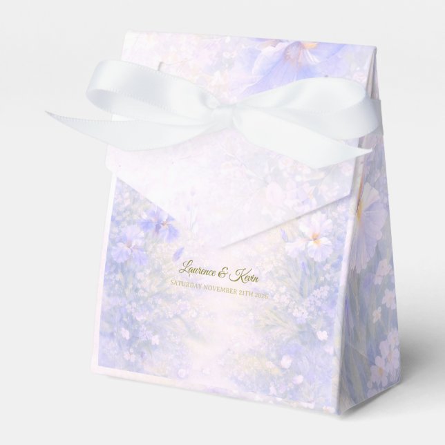 Elegante botanische Hochzeit Geschenkschachtel (Vorderseite)