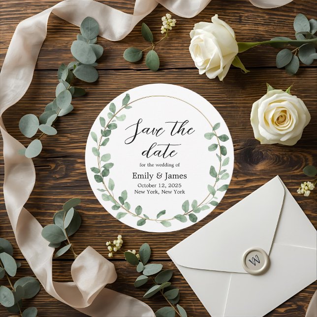 Elegante botanische Hochzeit Speichern Sie die Dat Save The Date (Von Creator hochgeladen)