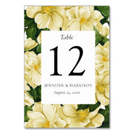 Elegante, botanische Hochzeit Tischnummer