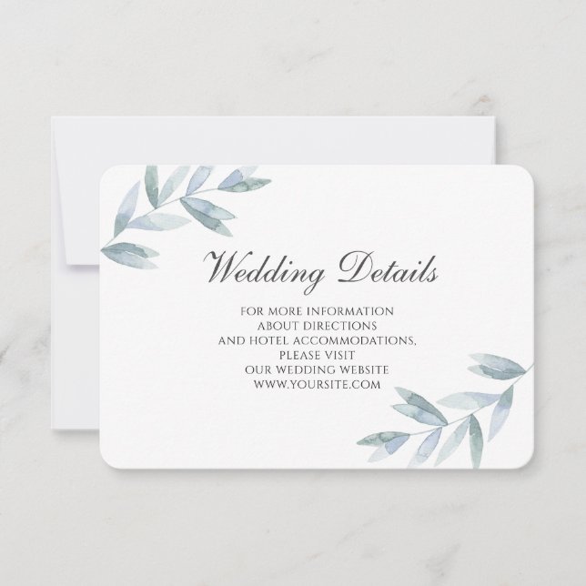 Elegante botanische Hochzeiten in Aquarellen RSVP Karte (Vorderseite)