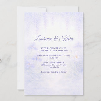 Elegante botanische Hochzeitseinladung Einladung