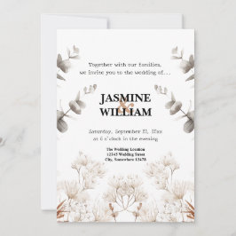Elegante botanische Hochzeitseinladung Einladung
