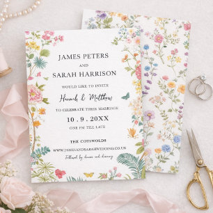 Elegante botanische Hochzeitseinladung Einladung
