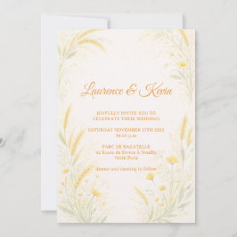 Elegante botanische Hochzeitseinladung Einladung
