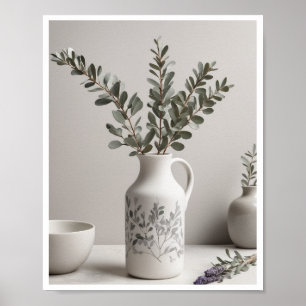 Elegante botanische Illustrationen lavender Wallar Poster