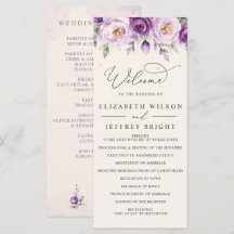 Elegante Botanische Lavendel Lila Florale Hochzeit