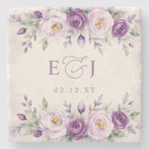 Elegante Botanische Lavendel Lila Florale Hochzeit