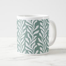 Elegante botanische Meeresalge Teal Grün Minimal