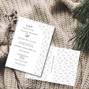 Elegante botanische Minimalistische Hochzeitseinla Einladung