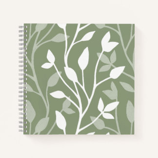 Elegante botanische minimalistische Silhouette auf Notizbuch