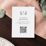 Elegante Botanische Monogram Wedding QR Code UAWG RSVP Karte<br><div class="desc">Elegante Botanische Monogram Wedding QR Code RSVP Karten - moderne Hochzeitskarten. Machen Sie es einfach auf Ihrem Gast!</div>