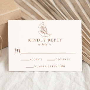 Elegante Botanische Monte und Sterne Terracotta au RSVP Karte