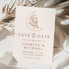 Elegante Botanische Monte und Sterne Terracotta au Save The Date