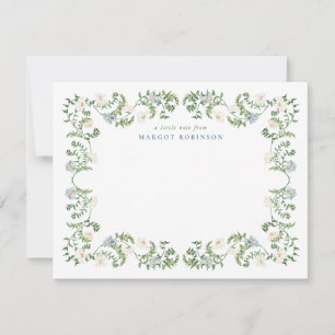 Elegante botanische Notizkarten mit Rand Mitteilungskarte