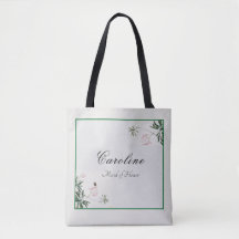 Elegante botanische rosa Blüten Brautjungfer