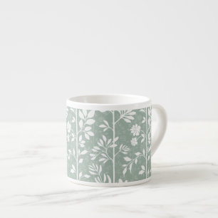 Elegante botanische Silhouetten weiche Salbeigrüne Espressotasse