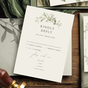 Elegante botanische UAWG-Response-Karte für das Ho RSVP Karte