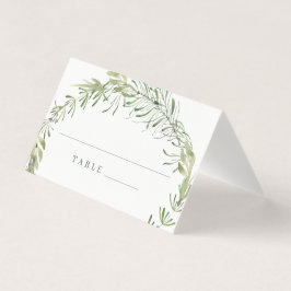 Elegante botanische Vegetation Hochzeiten Platzkar