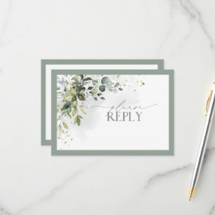 Elegante botanische Vegetation UAWG RSVP Karte