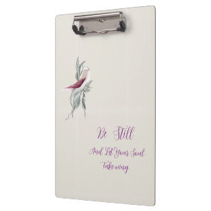 Elegante botanische Vogel Klemmbrett
