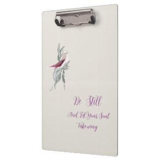 Elegante botanische Vogel Klemmbrett