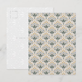 Elegante botanische Volksblumen-Kunstpostkarte Postkarte