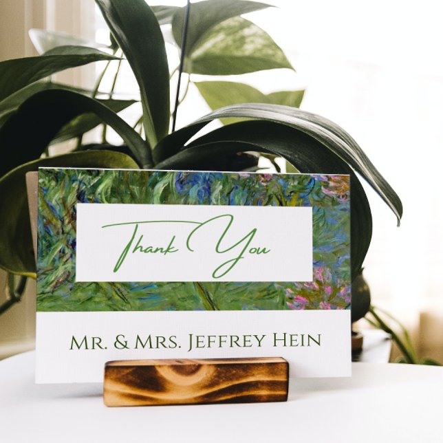 Elegante Botanische Wasserlilien Hochzeit Postkarte (Von Creator hochgeladen)